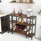 Costway Wine Cabinet Bar Table Rack Table for Drinks Glasses with - See Details