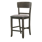 Wooden Counter Height Chair with Curved Back, Set of 2 - 18.5 L x 20.5 W x 40 H