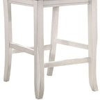 Wooden Counter Height Chair with Curved Back, Set of 2 - 18.5 L x 20.5 W x 40 H