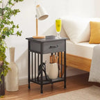 VECELO Modern Nightstand Set of 2 with Drawer and Storage Shelf