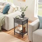 VECELO Modern Nightstand Set of 2 with Drawer and Storage Shelf
