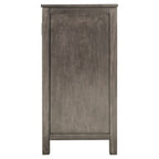 Wood Accent Buffet Sideboard Storage Cabinet with Doors and Adjustable Shelf