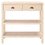 Light Natural Raffia/ Gold Console Table - 31 W x 14 L x 30 H