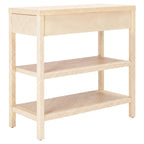 Light Natural Raffia/ Gold Console Table - 31 W x 14 L x 30 H