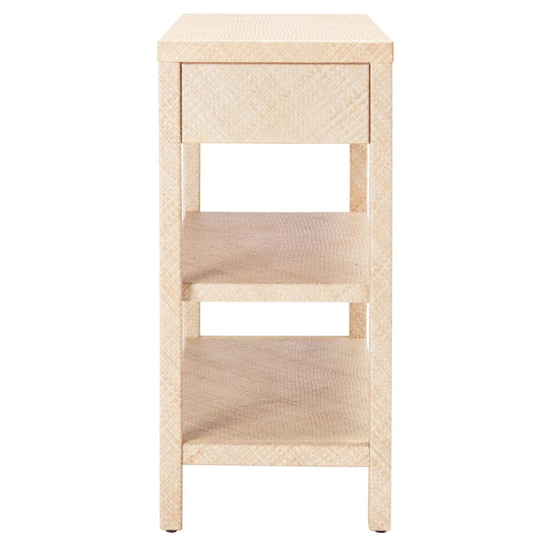 Light Natural Raffia/ Gold Console Table - 31 W x 14 L x 30 H