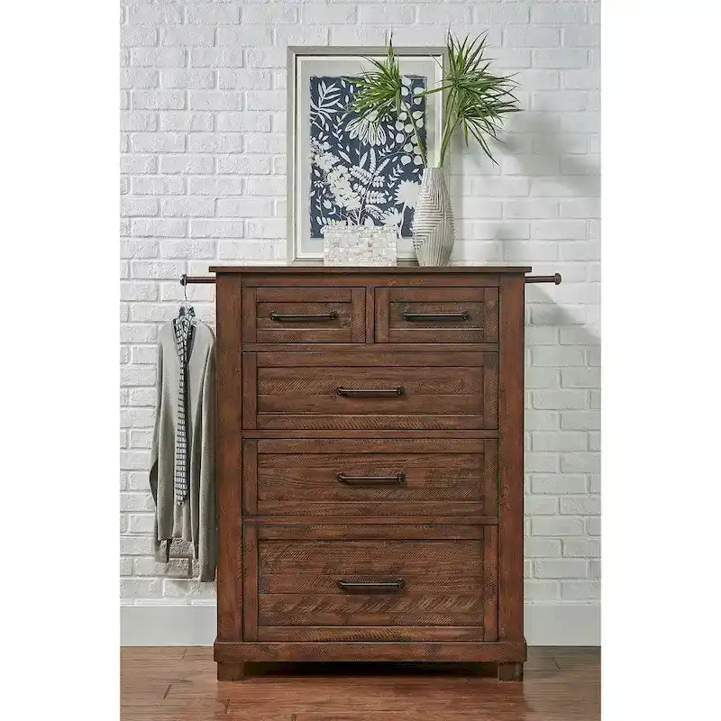 Simply Solid Shelba Solid Wood 4-piece Storage Bedroom Collection