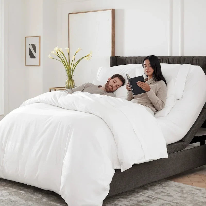 Nestl Premium Adjustable Massaging Bed Frame Base with Wireless Remote