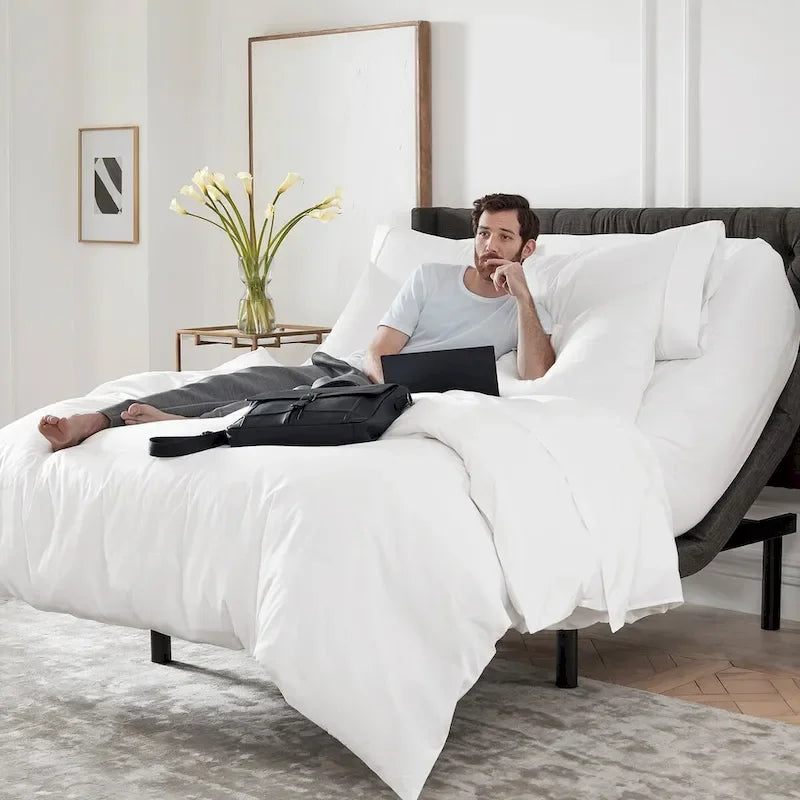 Nestl Premium Adjustable Massaging Bed Frame Base with Wireless Remote