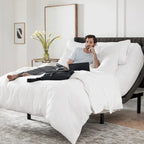 Nestl Premium Adjustable Massaging Bed Frame Base with Wireless Remote