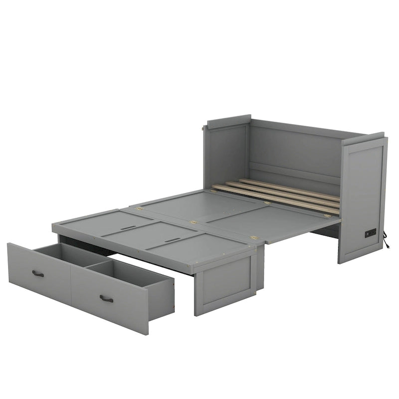 Murphy Bed with USB Port and a Large Drawer