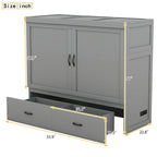 Murphy Bed with USB Port and a Large Drawer