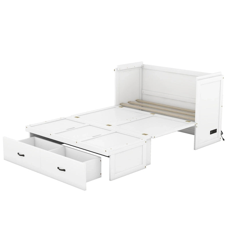 Murphy Bed with USB Port and a Large Drawer