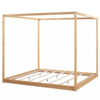 King Size Canopy Platform Bed with Support Legs