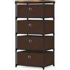 4 Drawer Fabric Dresser with Top
