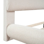 Full Size Upholstered Platform Bed with Thick Fabric