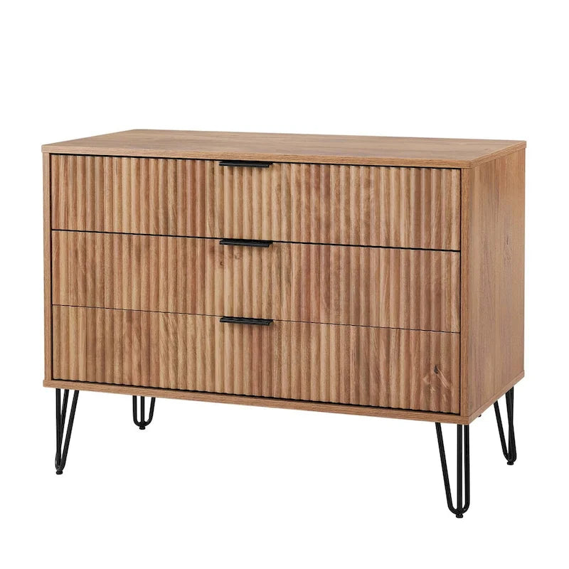 Manhattan Comfort 2-Piece Dumbo Modern Standard 3-Drawer Dresser Nightstand Set