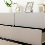 6-Drawer 47 in. W Dresser Chest of Drawers,Buffet Server Console Table Storge Cabinets,Accent Storage Cabinets No Handle