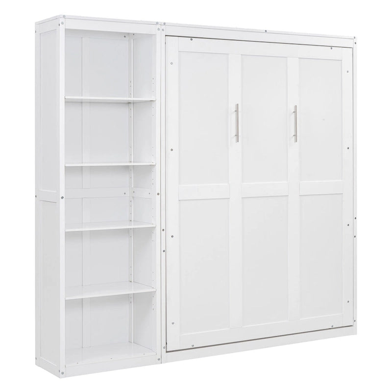 Merax Murphy Bed Wall Bed with Shelves
