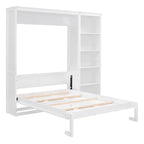 Merax Murphy Bed Wall Bed with Shelves
