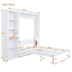 Merax Murphy Bed Wall Bed with Shelves