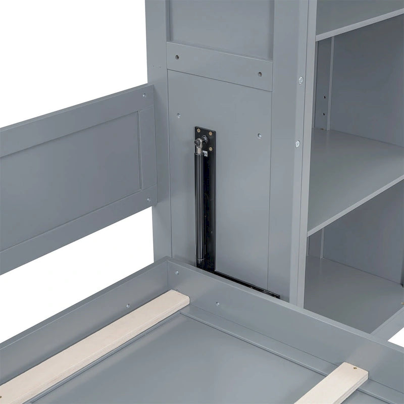Merax Murphy Bed Wall Bed with Shelves