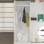 Workspace and Wardrobe Combo Storage Furniture Set with Deluxe Vanity