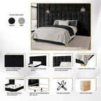 CraftPorch Mid-Century Modern Wall Panel Bedroom Set