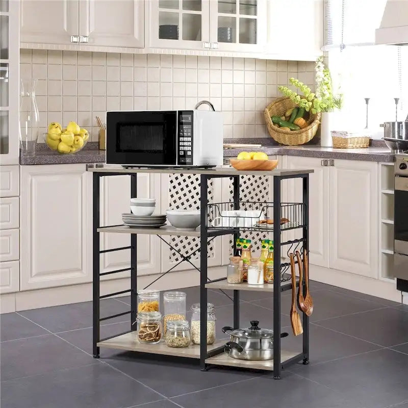Yaheetech Metal Frame Baker's Rack Kitchen Island Storage Shelf