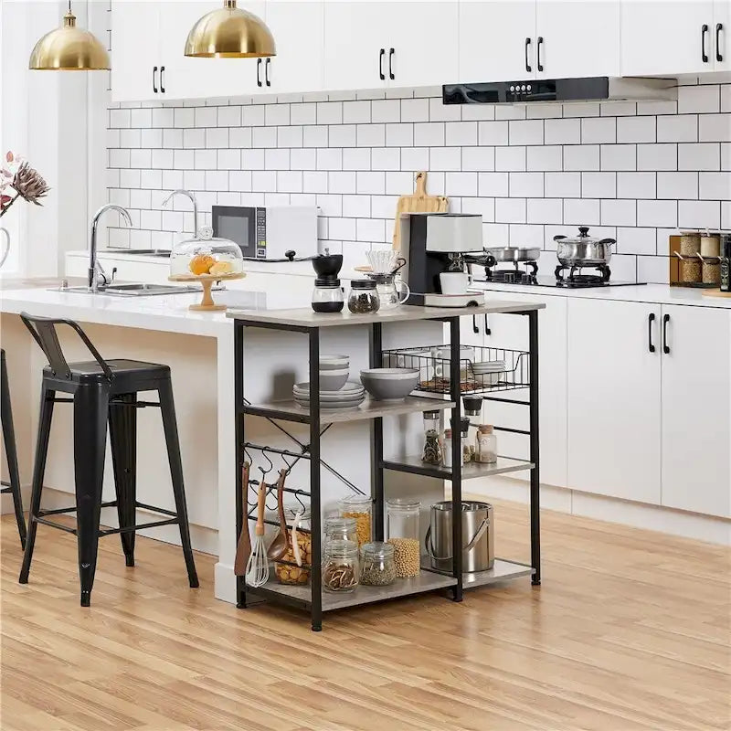 Yaheetech Metal Frame Baker's Rack Kitchen Island Storage Shelf