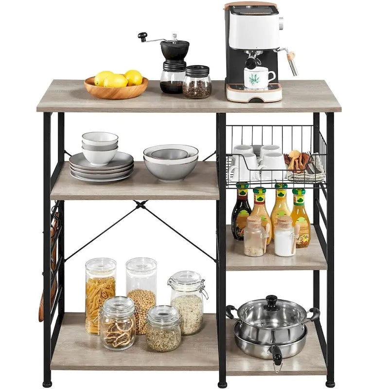 Yaheetech Metal Frame Baker's Rack Kitchen Island Storage Shelf