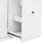 Modern Stylish Wooden Storage Kitchen Island Cart with a Drop Leaf