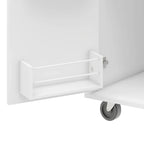 Modern Stylish Wooden Storage Kitchen Island Cart with a Drop Leaf