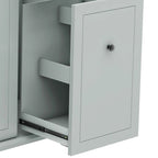 Modern Stylish Wooden Storage Kitchen Island Cart with a Drop Leaf