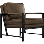 Yaheetech Accent Chair Retro Faux Leather Lounge Chair