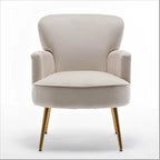 US Pride Furniture Stylish Velvet Armchair with Gold Metal Legs Comfortable Accent Chair
