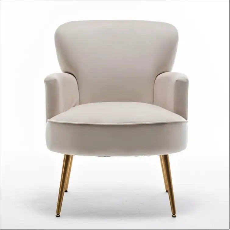 US Pride Furniture Stylish Velvet Armchair with Gold Metal Legs Comfortable Accent Chair