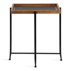 Kate and Laurel Macabe Wood and Iron Accent Table - 19.75x13.5x23.25