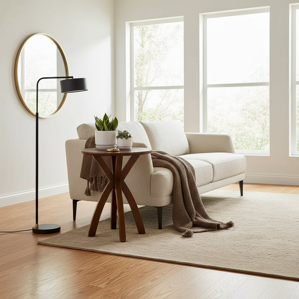 Kate and Laurel Soleyn Round Wood Side Table