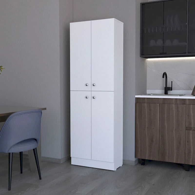 Cameron Pantry Cabinet with 4 doors and 5 hidden shelves - N/A