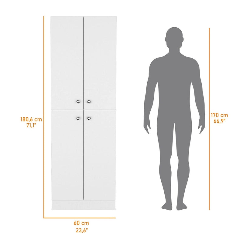 Cameron Pantry Cabinet with 4 doors and 5 hidden shelves - N/A