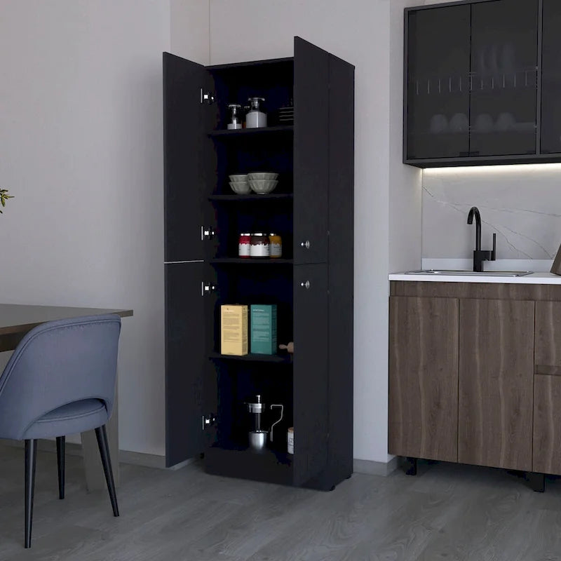 Cameron Pantry Cabinet with 4 doors and 5 hidden shelves - N/A
