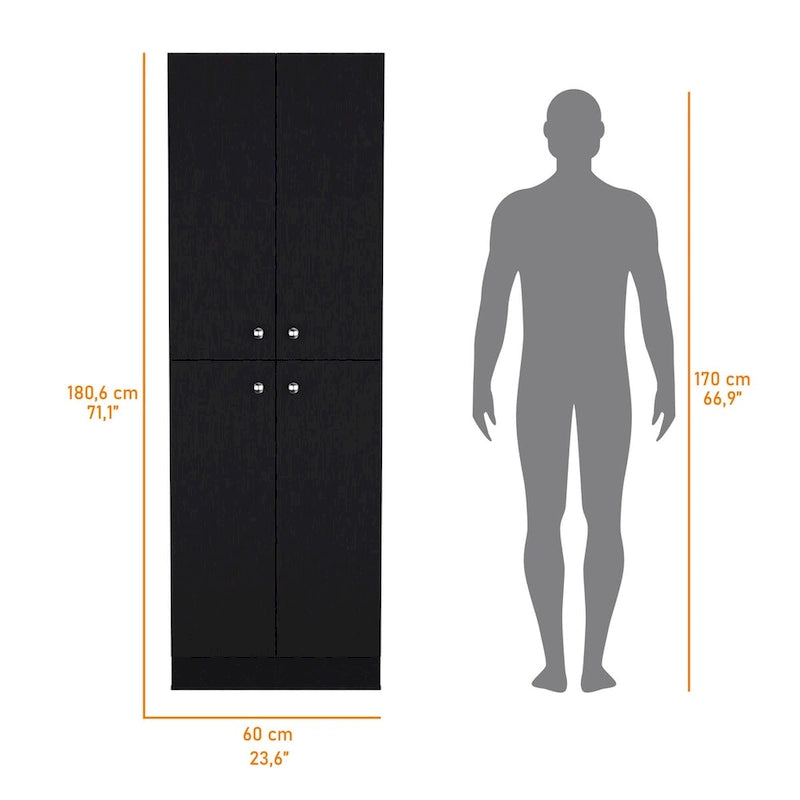 Cameron Pantry Cabinet with 4 doors and 5 hidden shelves - N/A