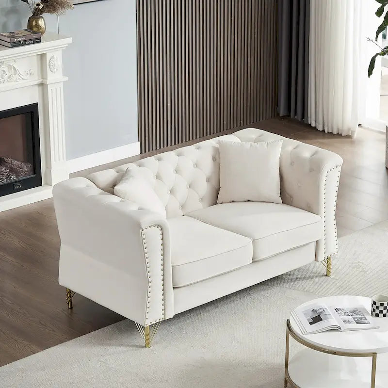 60.2 Chesterfield Velvet Sofa