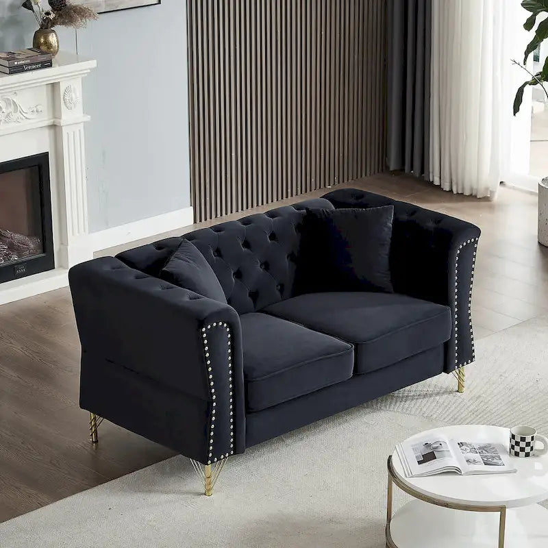 60.2 Chesterfield Velvet Sofa