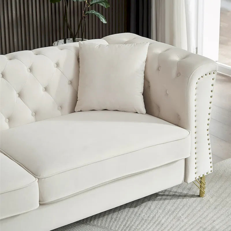 60.2 Chesterfield Velvet Sofa