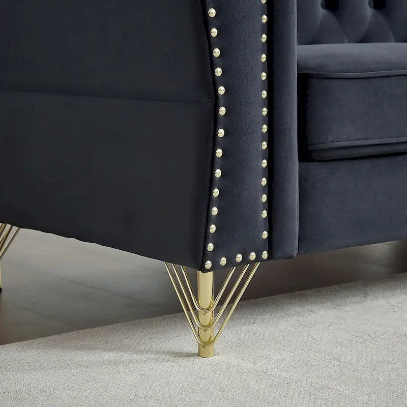 60.2 Chesterfield Velvet Sofa