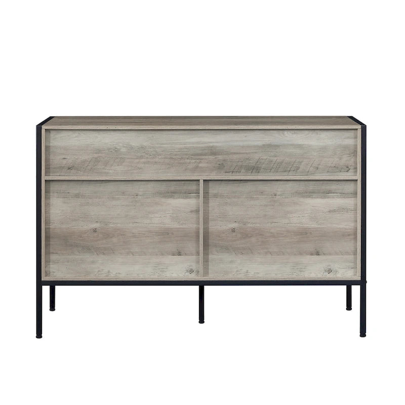 Wood Dresser with 7 Drawers, Wooden Storage Closet for Bedroom, Solid Clothes Cabinet with Sturdy Steel Frame