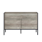Wood Dresser with 7 Drawers, Wooden Storage Closet for Bedroom, Solid Clothes Cabinet with Sturdy Steel Frame