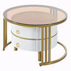 Nesting Coffee Table Set with 2 Drawers