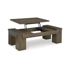 Signature Design by Ashley Rosswain Brown Lift-Top Coffee Table - 54W x 28D x 18H